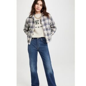 BLANK NYC Once In A Lifetime Cropped Shacket Plaid Tweed Jacket | Women’s Size L